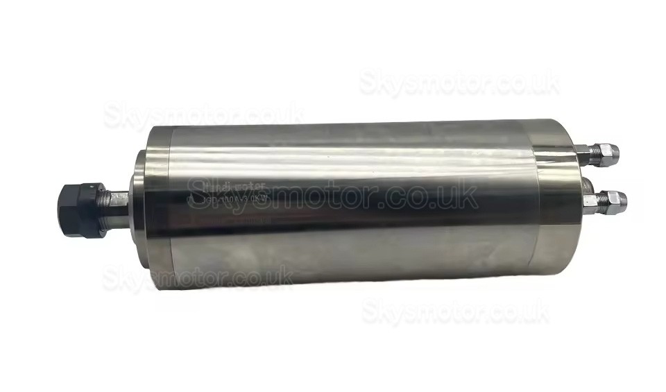 Water Cooled CNC Spindle Motor JGD-100A-3.0KW 110V/220V/380V 3kW 24000RPM ER20 Collet 400Hz